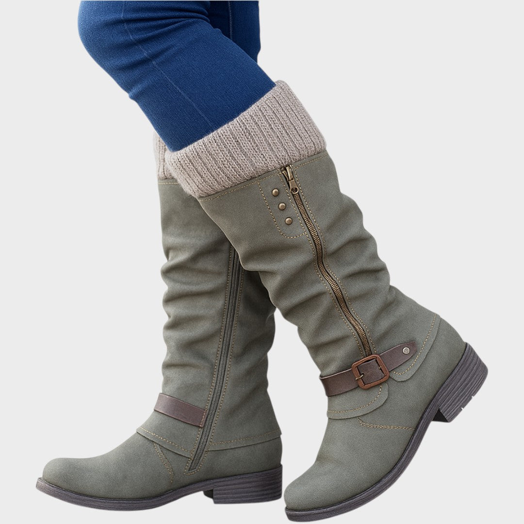 Winella – Wysokie buty z plecioną siateczką