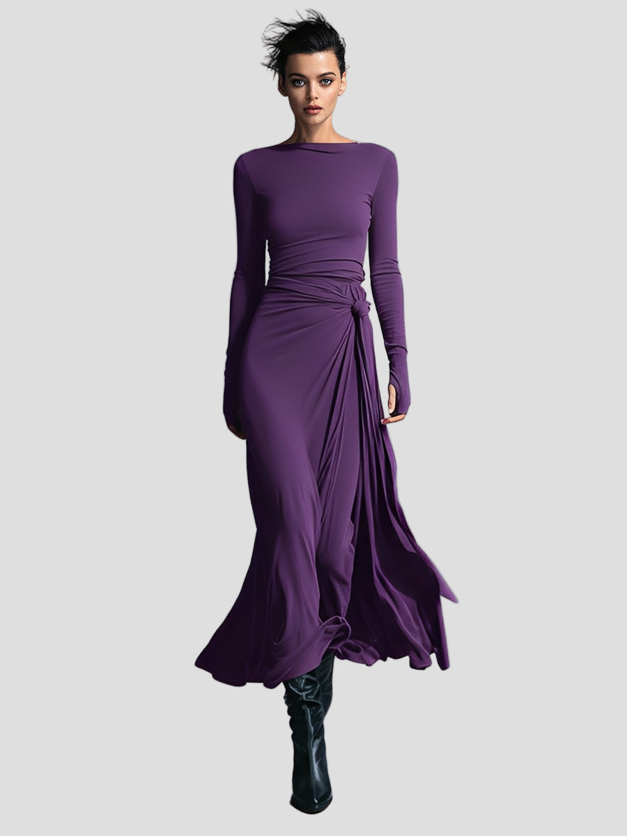 Janelith - Elegancka sukienka z efektem modelującym