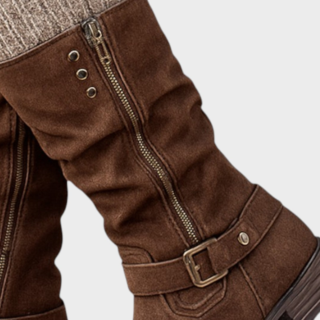 Winella – Wysokie buty z plecioną siateczką