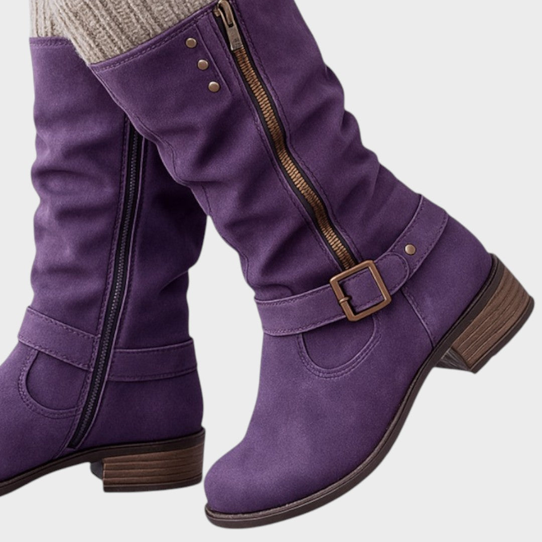 Winella – Wysokie buty z plecioną siateczką