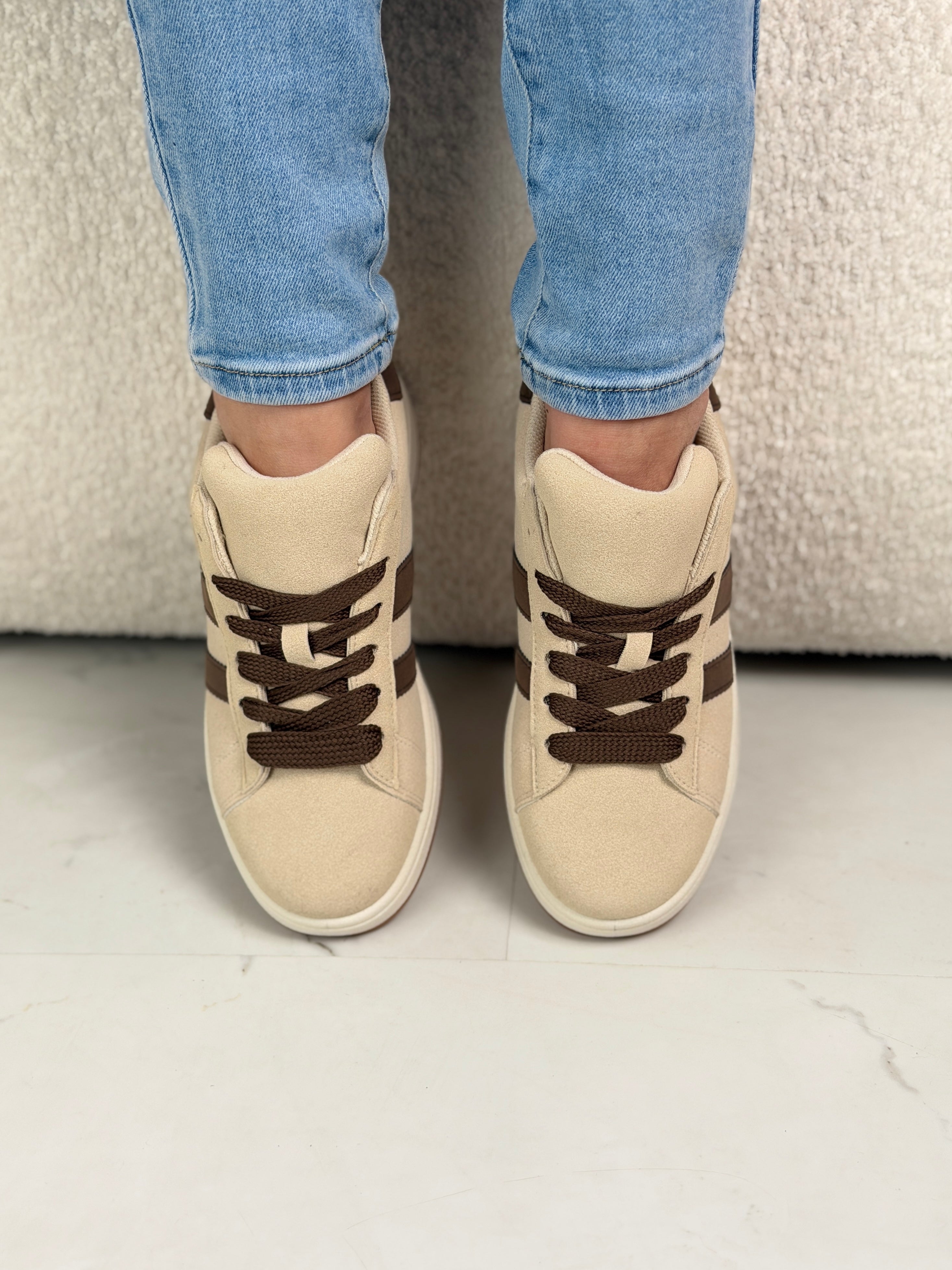 Mandy Beżowe Sneakersy