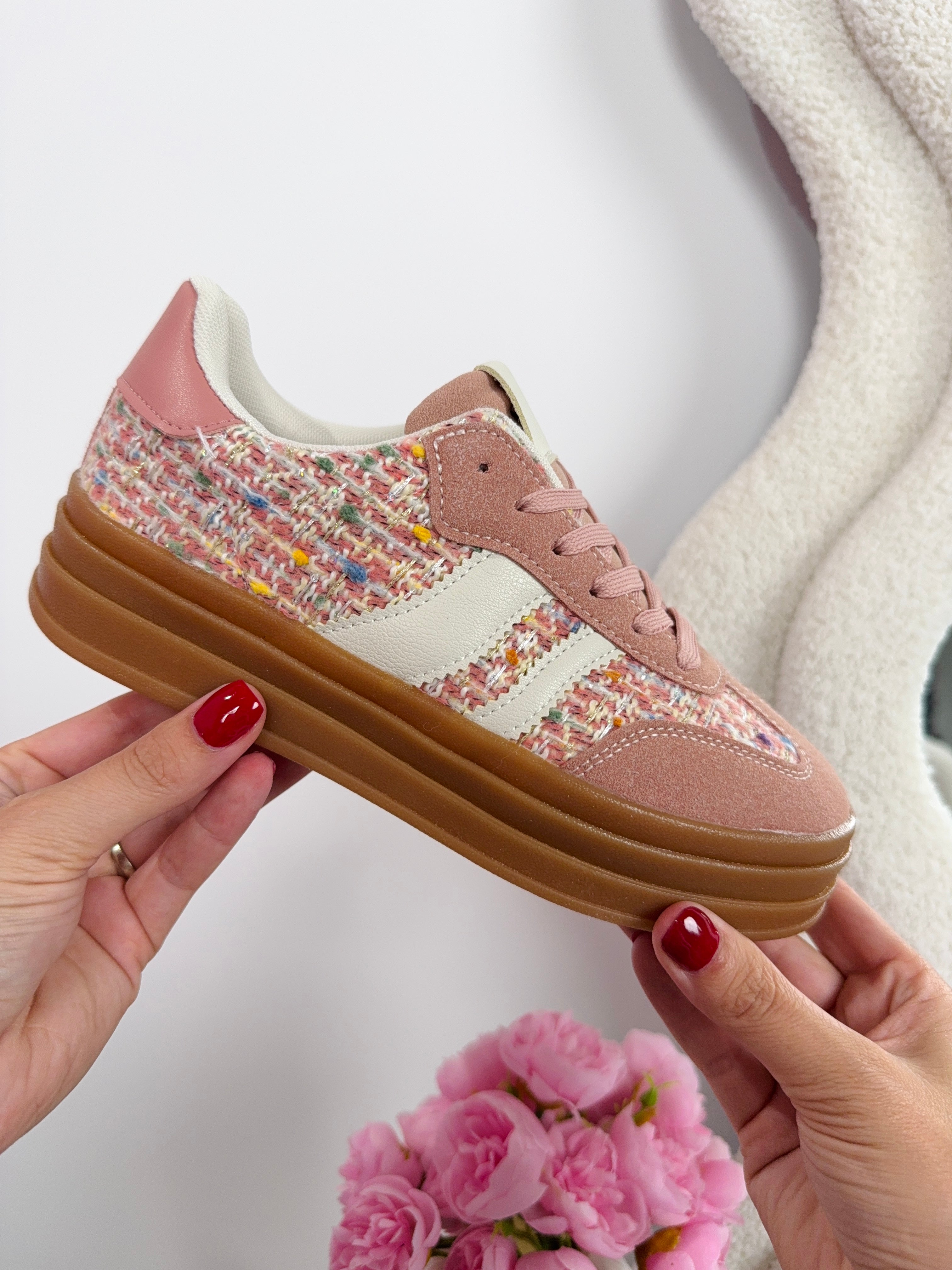 Agnes Różowe Sneakersy