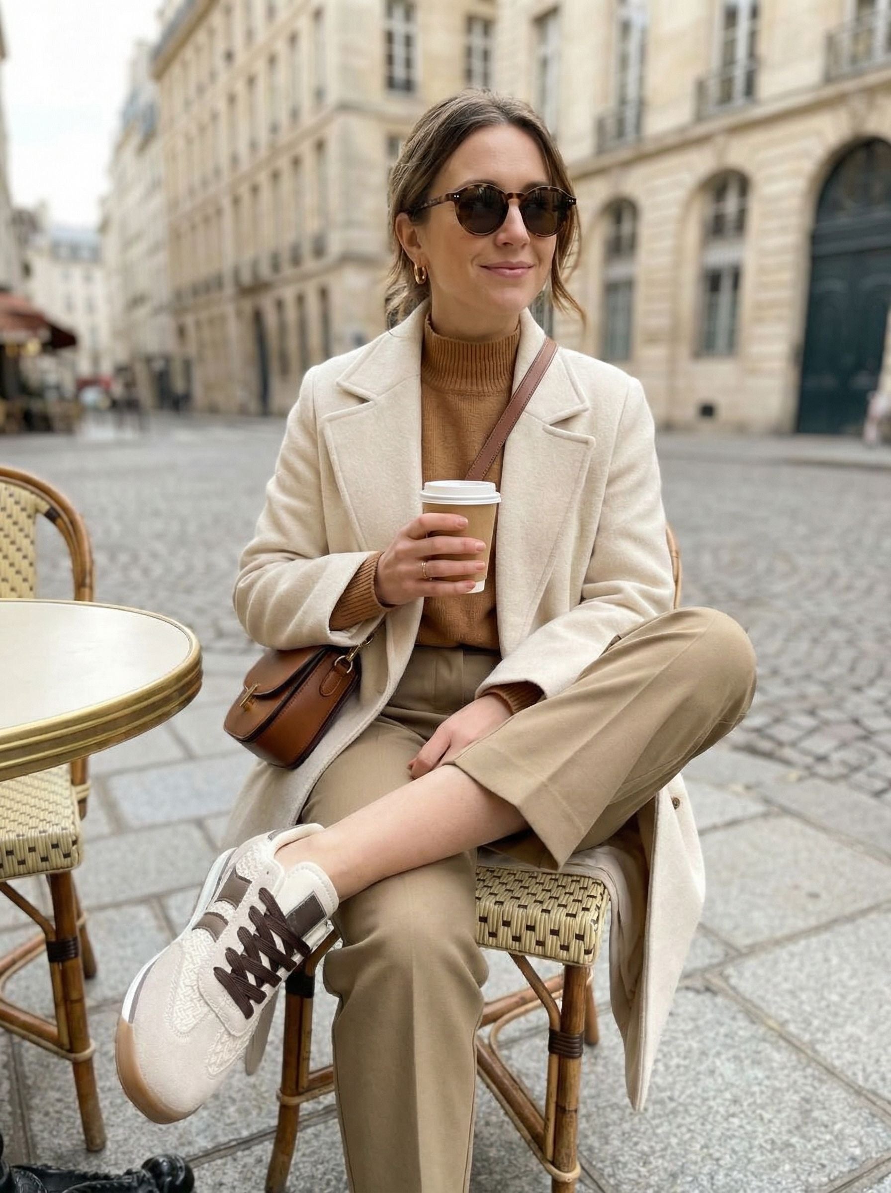 Dina Beżowe Sneakersy