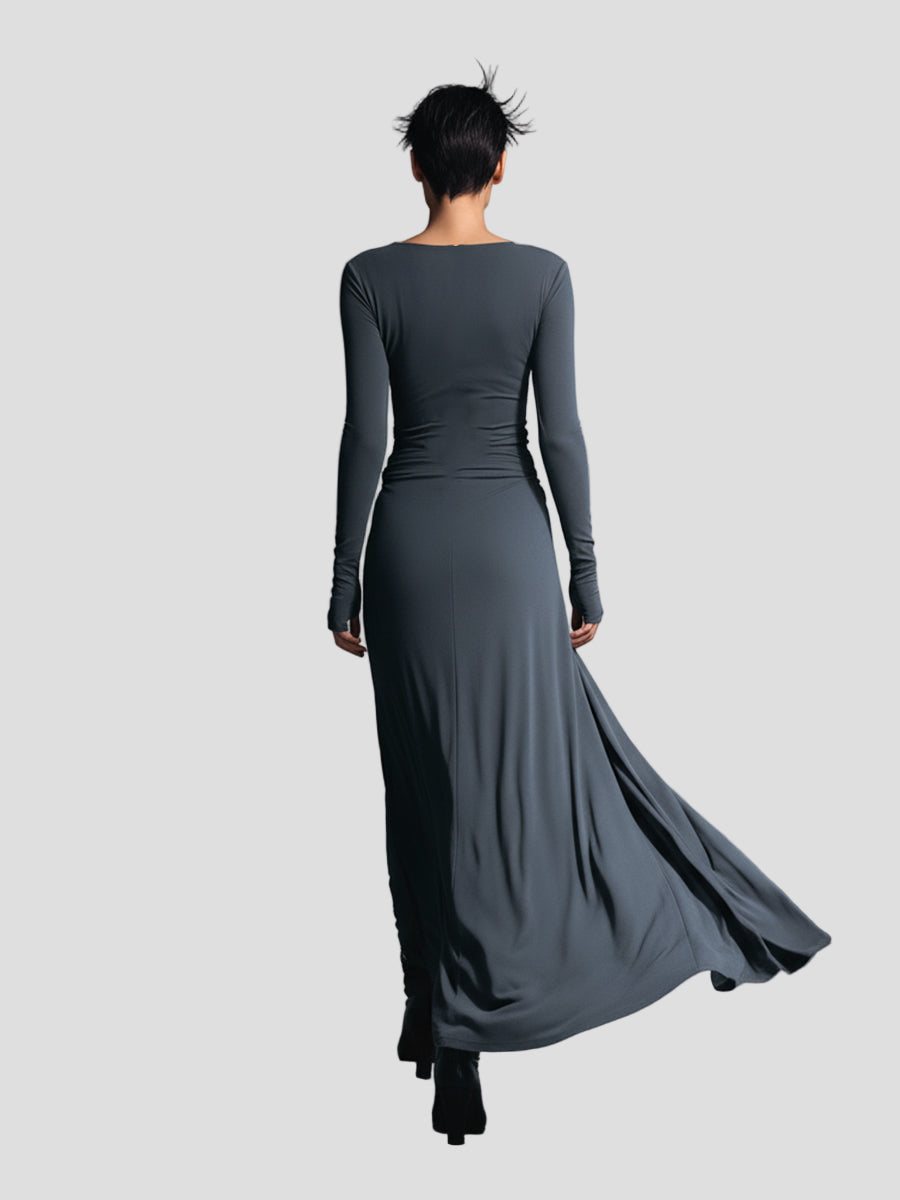 Janelith - Elegancka sukienka z efektem modelującym