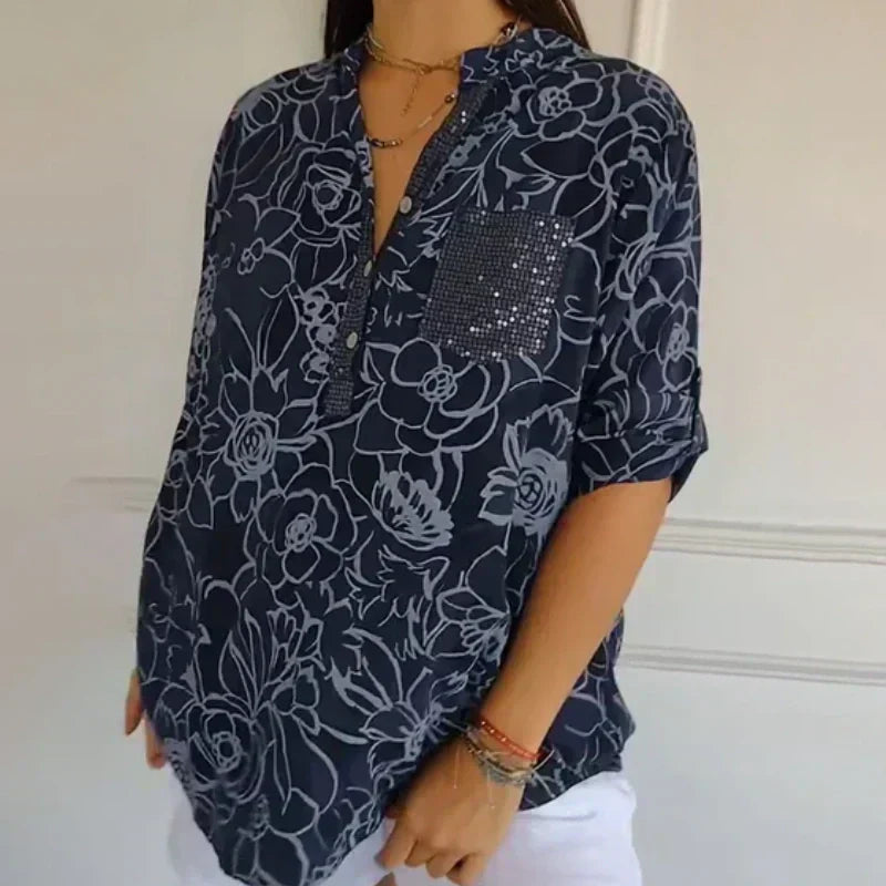 Albina – Zwiewna bluzka w kwiaty