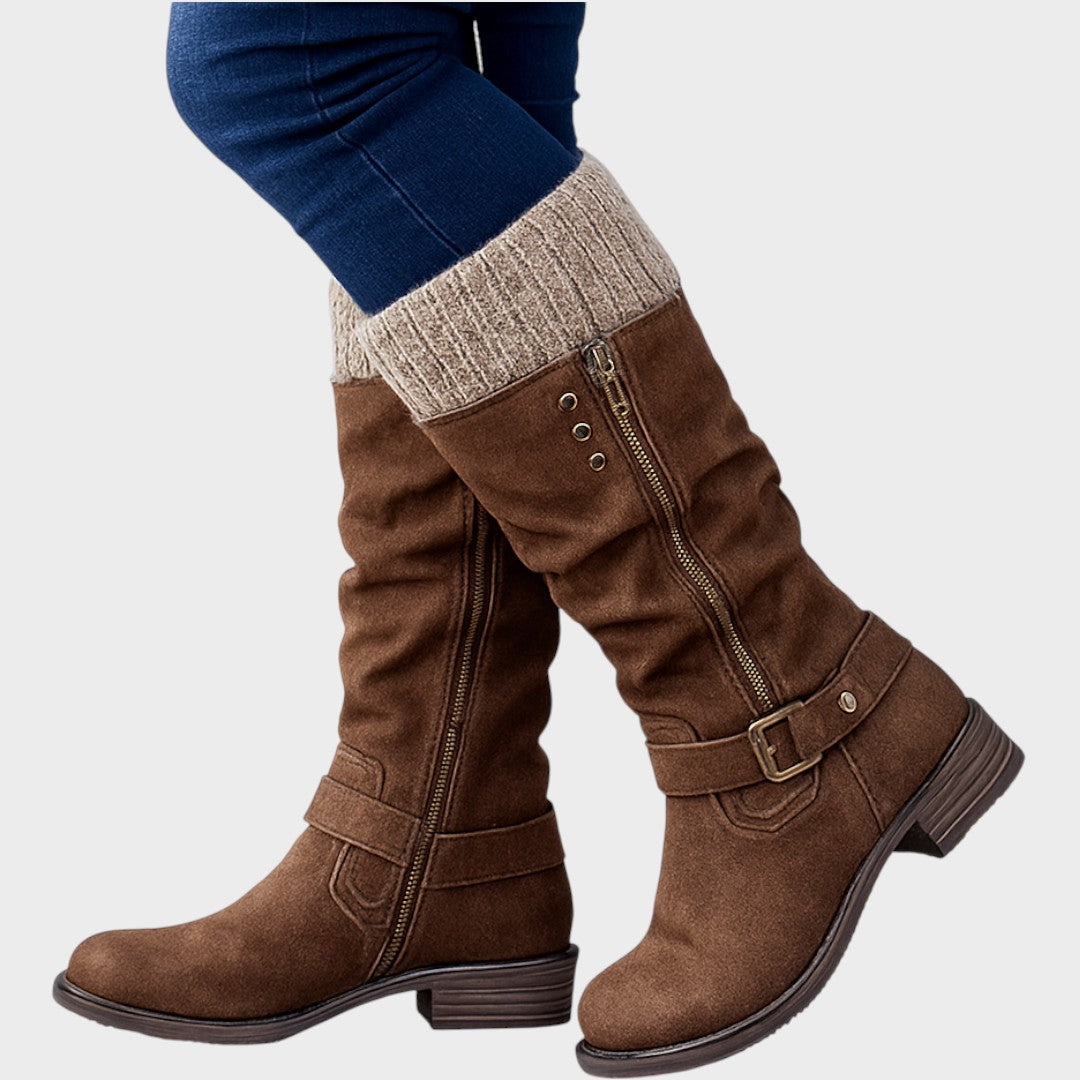 Winella – Wysokie buty z plecioną siateczką