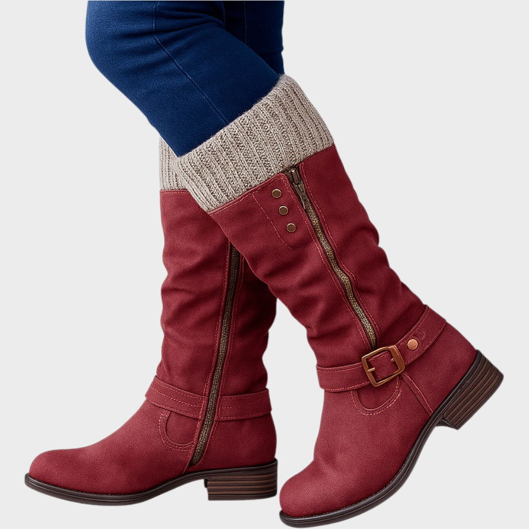 Winella – Wysokie buty z plecioną siateczką