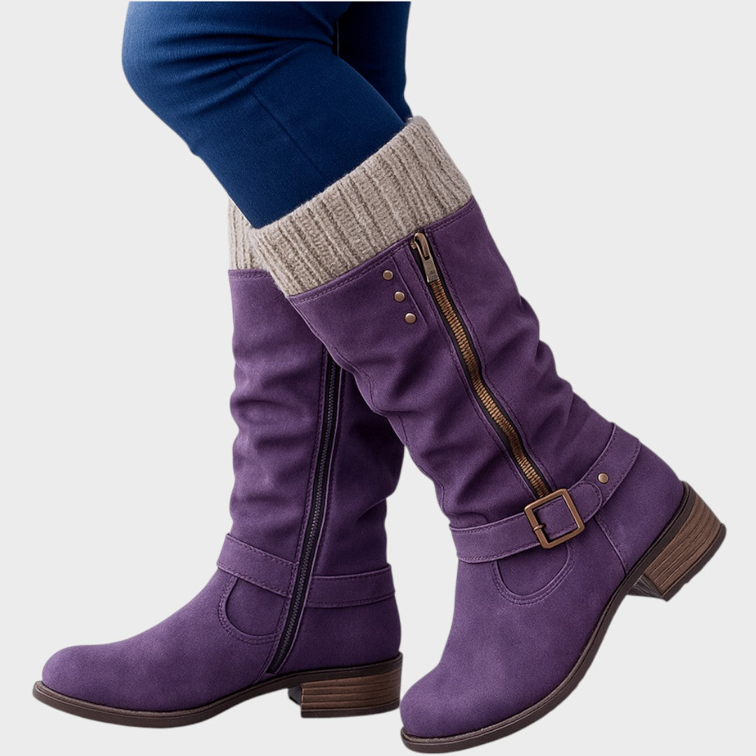 Winella – Wysokie buty z plecioną siateczką