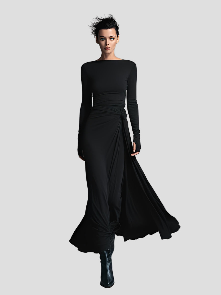 Janelith - Elegancka sukienka z efektem modelującym