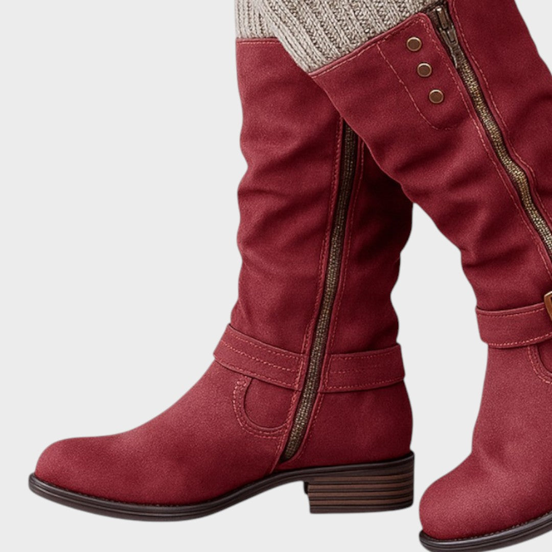 Winella – Wysokie buty z plecioną siateczką