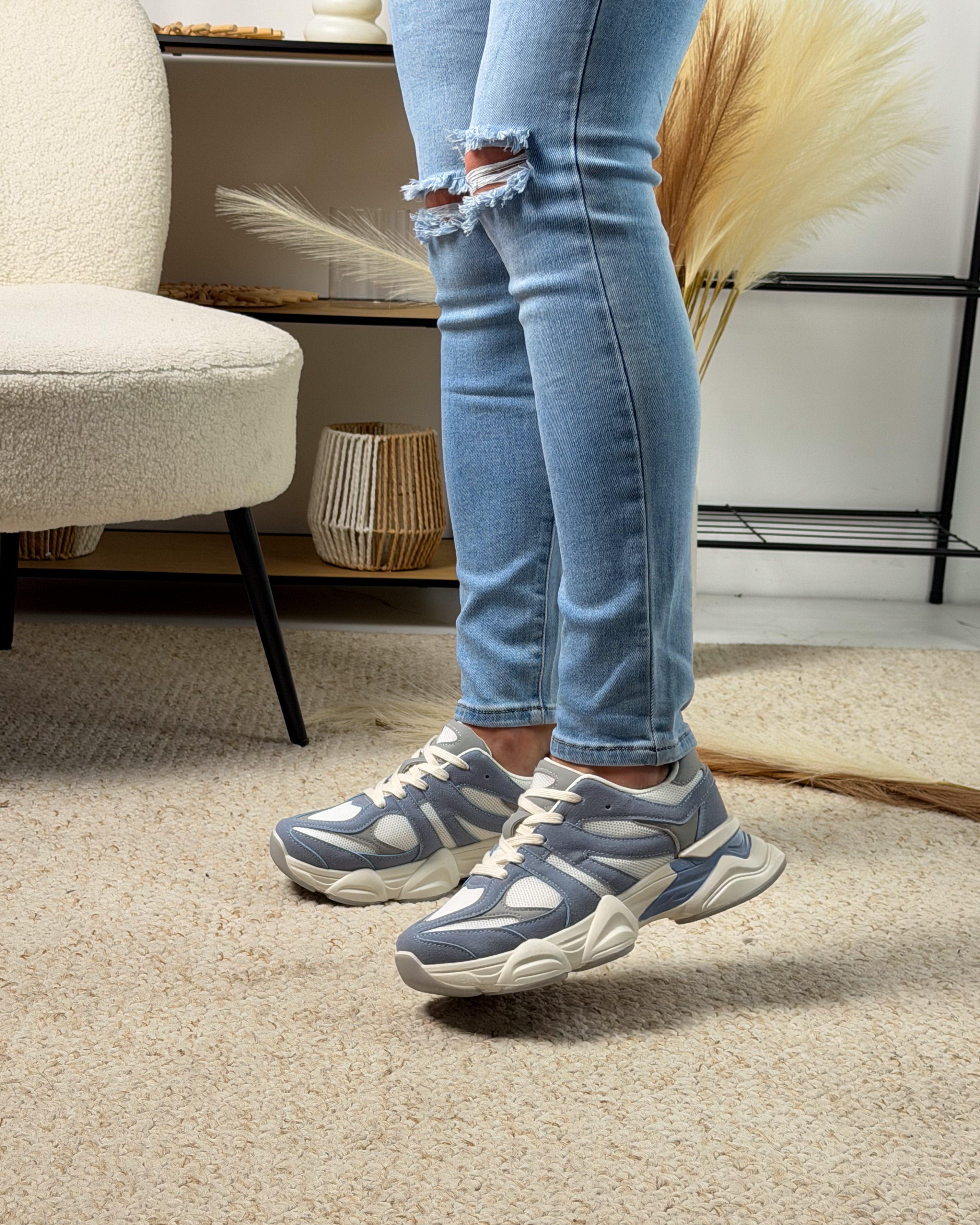 Viva Białe/Niebieskie Sneakersy