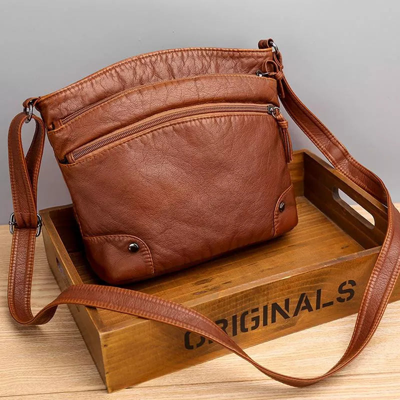 Zolvara - Skórzana Torebka Crossbody w Stylu Vintage