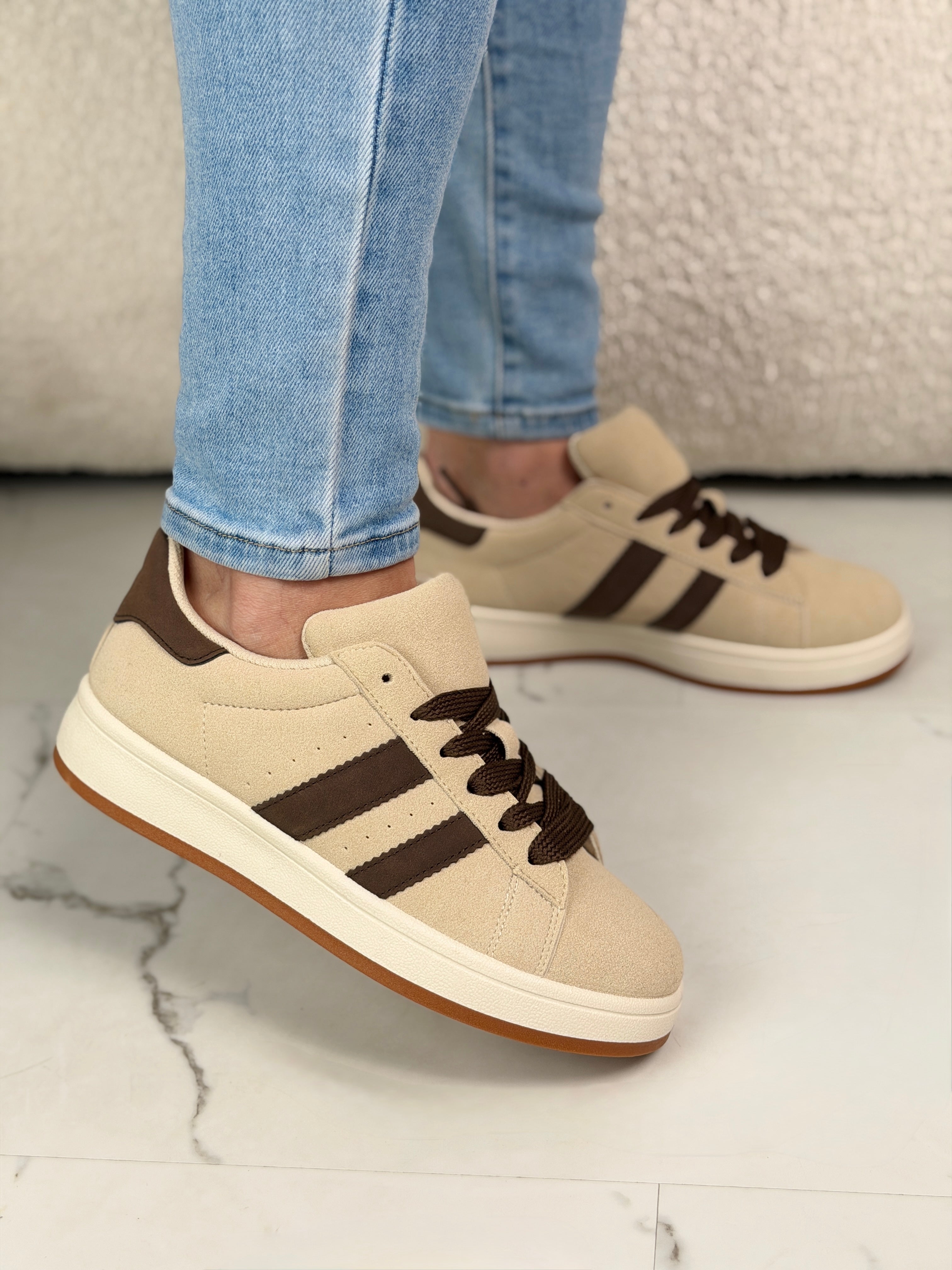 Mandy Beżowe Sneakersy