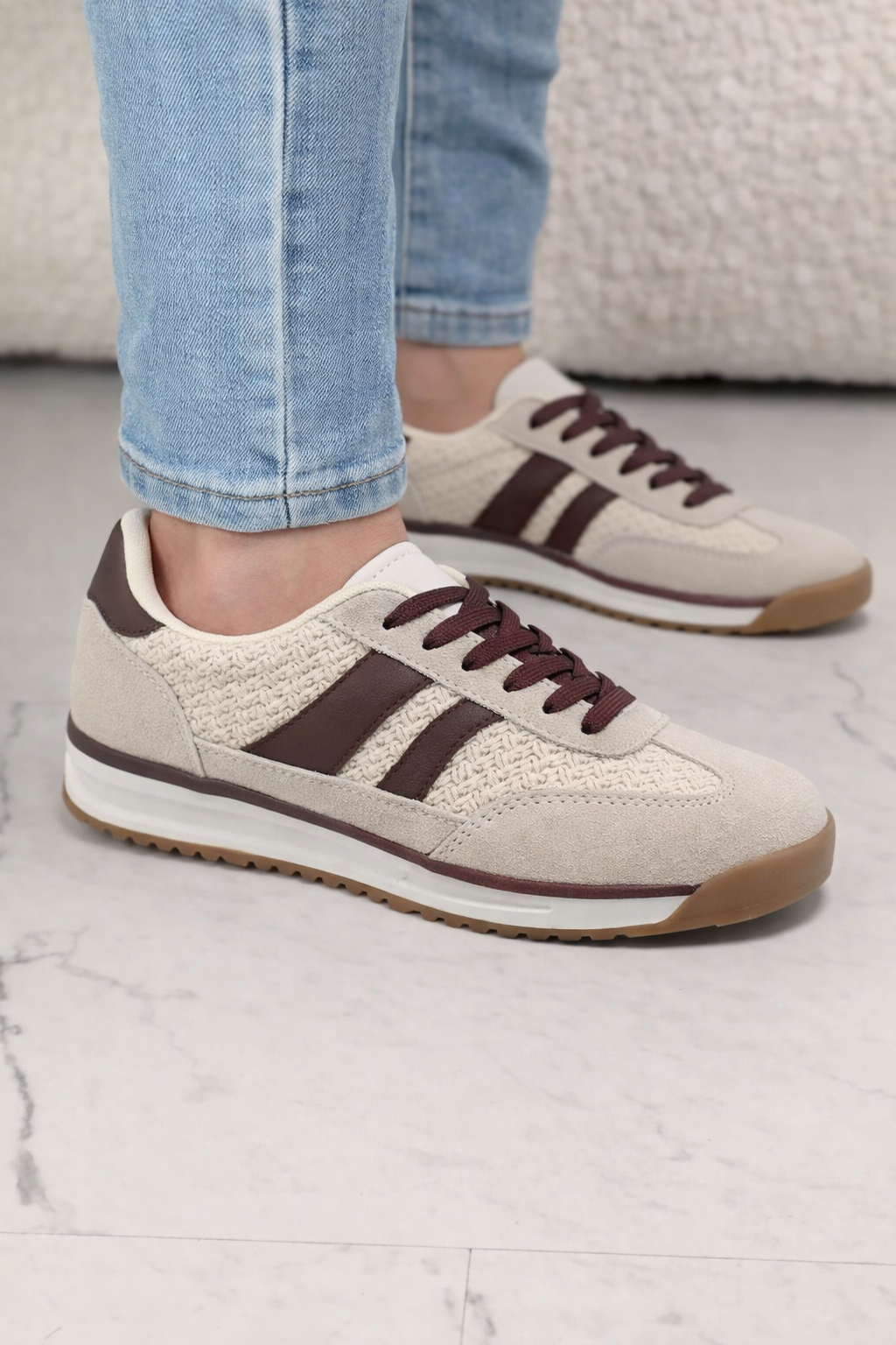 Dina Beżowe Sneakersy