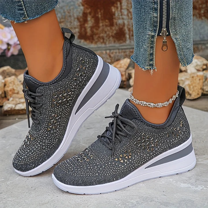 Zielka – Modne buty ortopedyczne z cyrkoniami