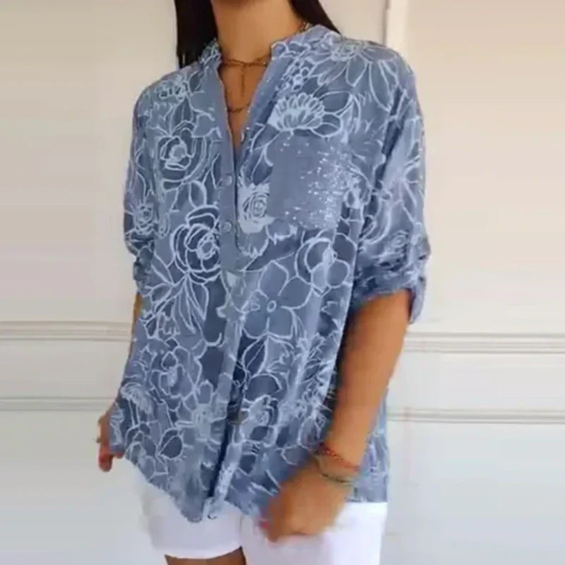 Albina – Zwiewna bluzka w kwiaty