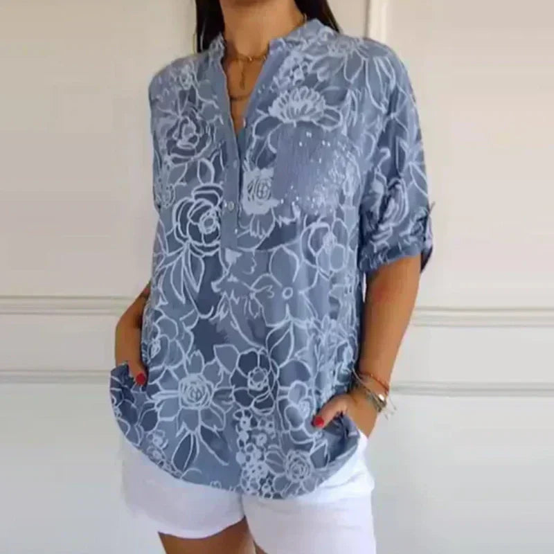 Albina – Zwiewna bluzka w kwiaty